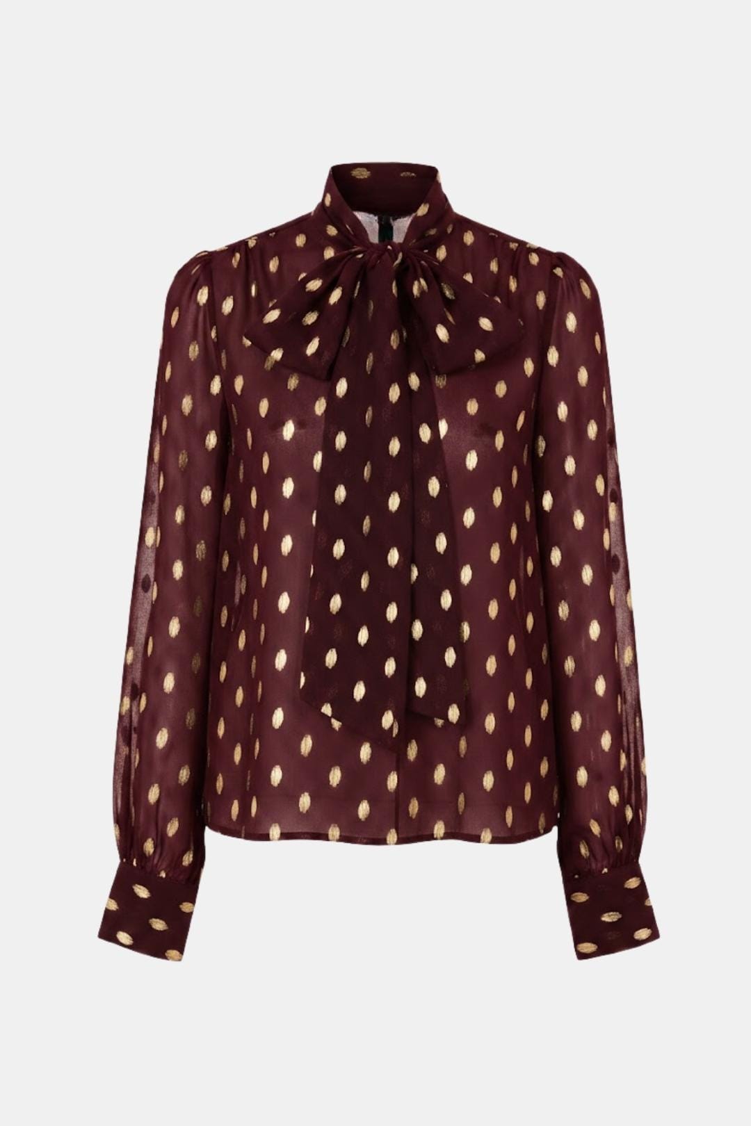 Ismera – Polka Dot Bow Neck Blouse
