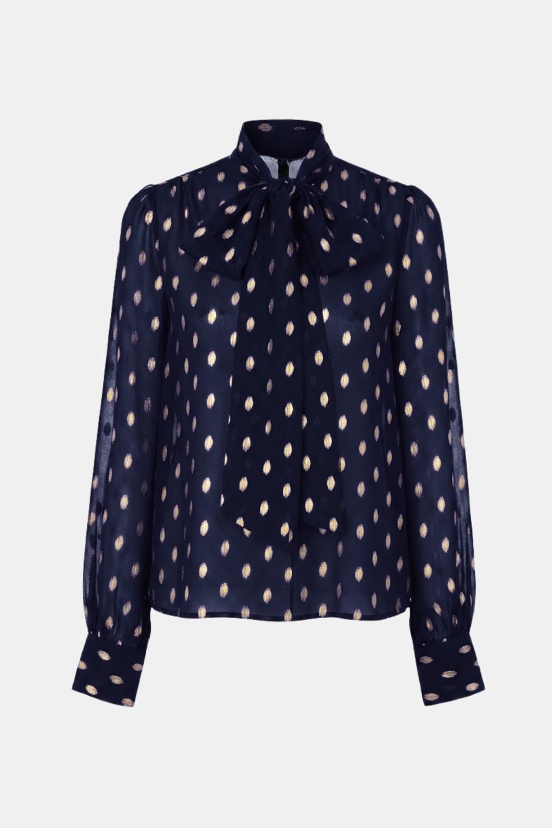 Ismera – Polka Dot Bow Neck Blouse