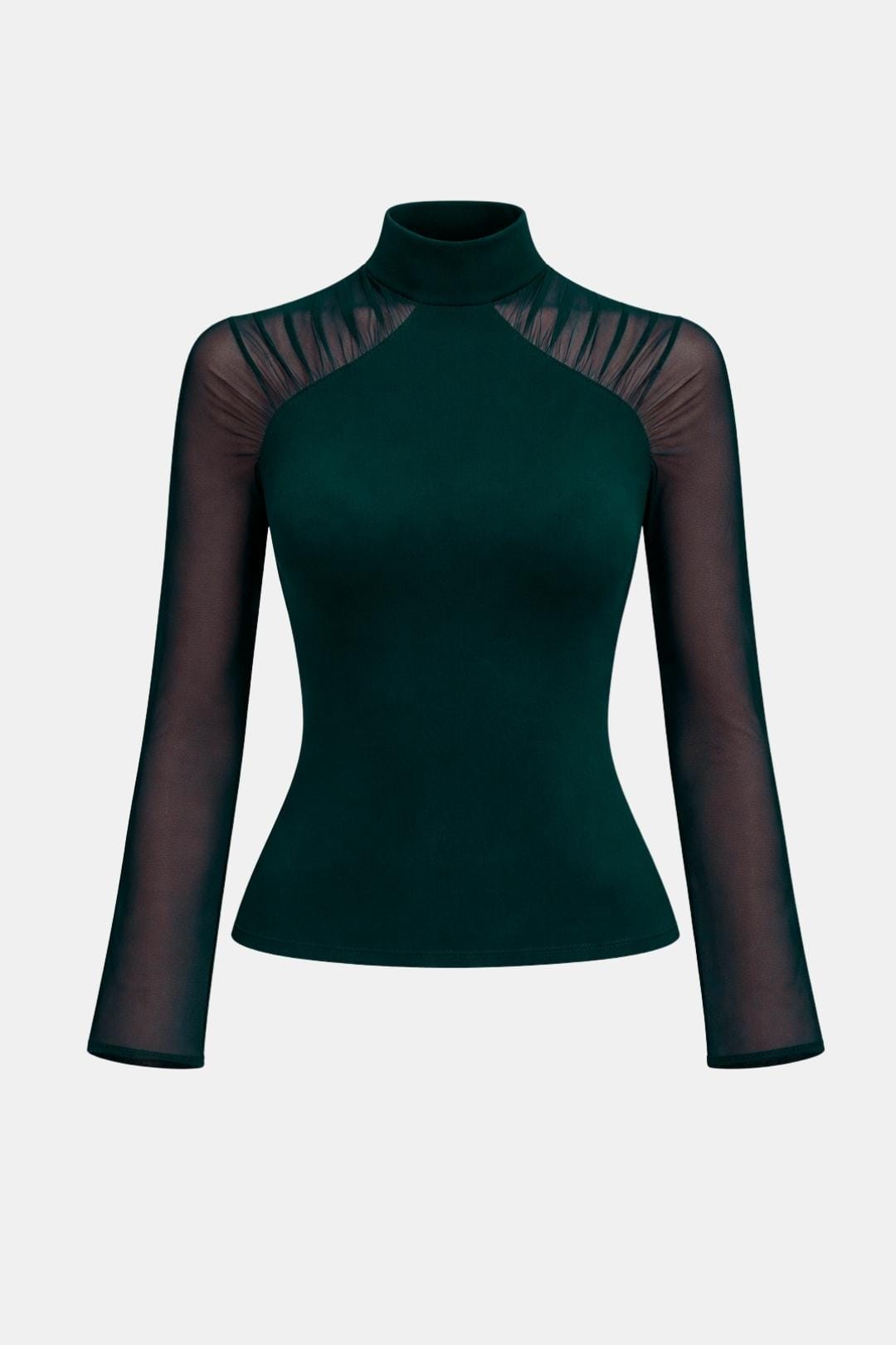 Caliana – Sheer Sleeve Fitted Blouse