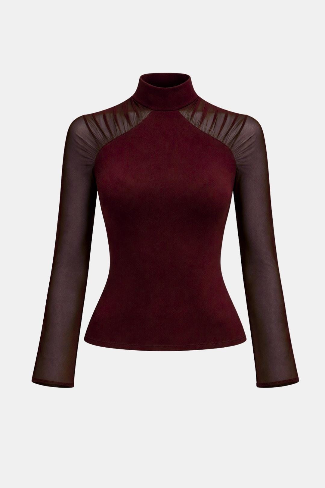 Caliana – Sheer Sleeve Fitted Blouse