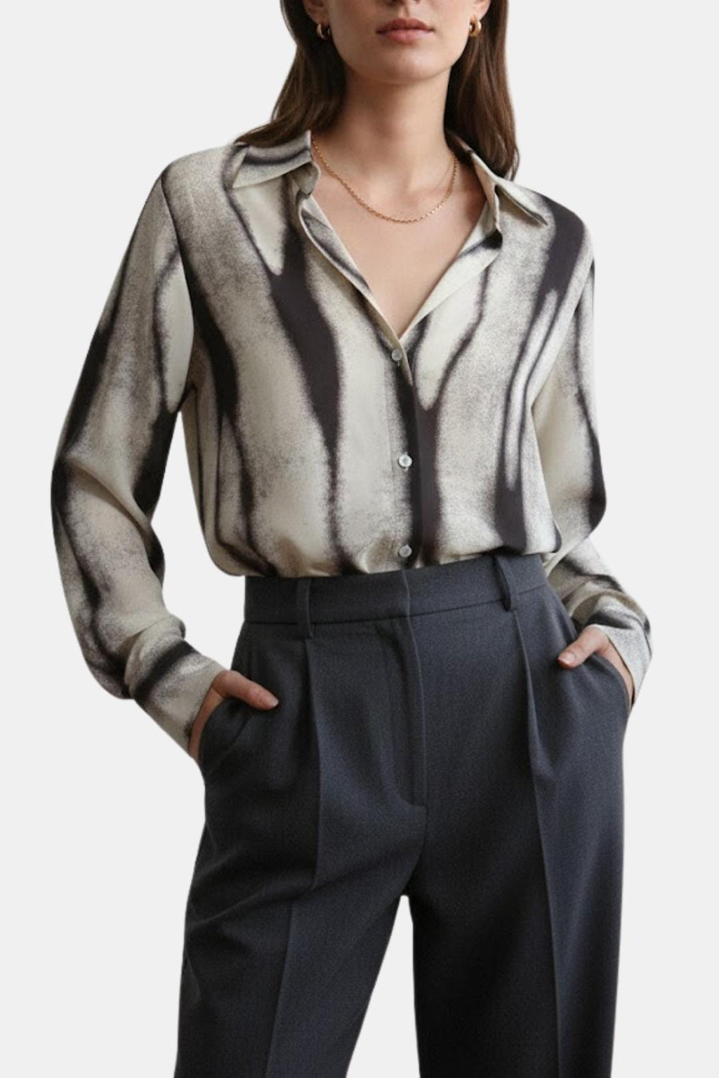 Noemi – Tie Dye Oversized Shirt in Black