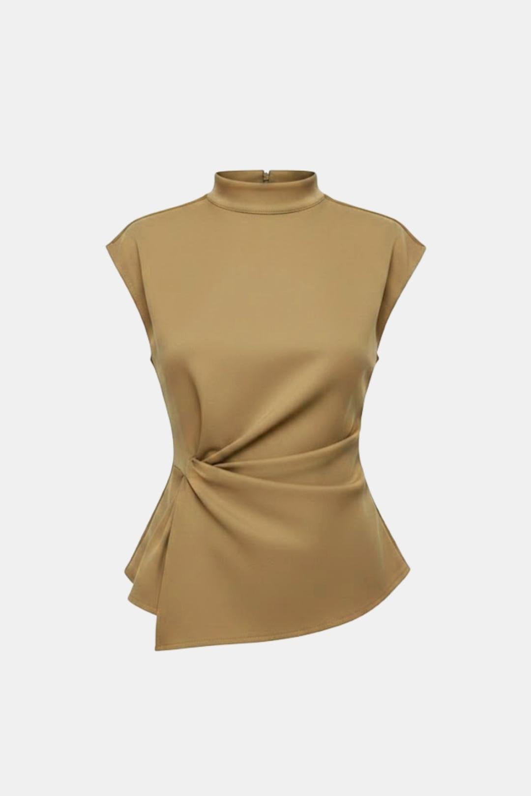 Orvella – Ruched Waist Sleeveless Top