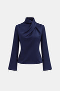 Ravella – Draped High Neck Blouse