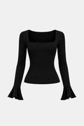 Thalassa – Square Neck Slit Flare Sleeve Tee