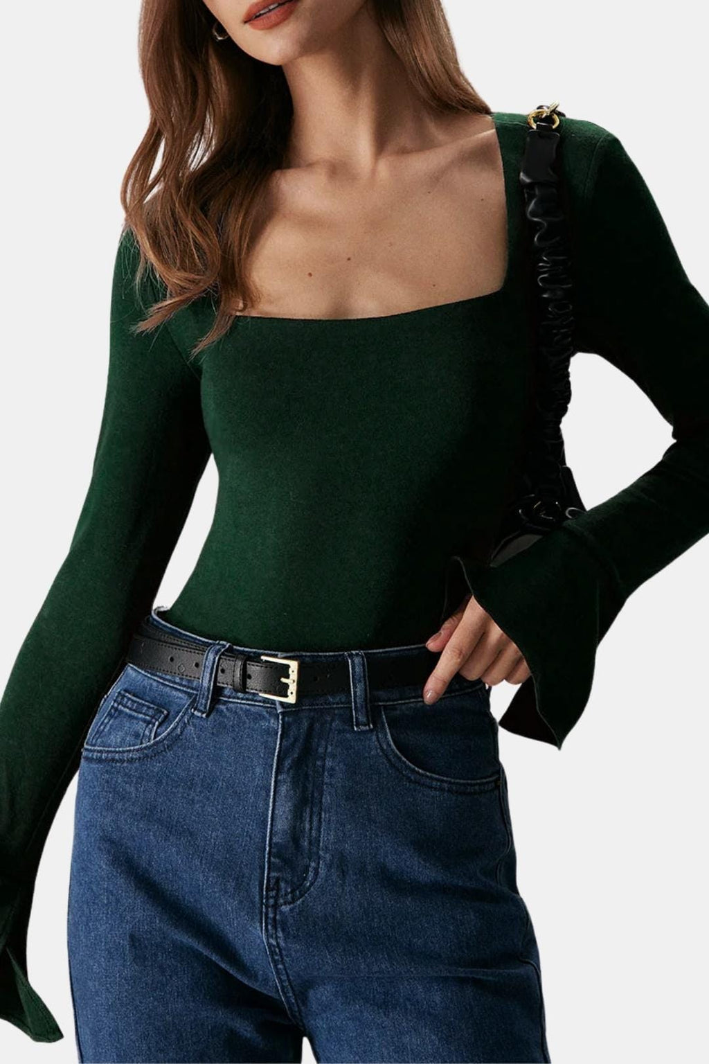 Thalassa – Square Neck Slit Flare Sleeve Tee