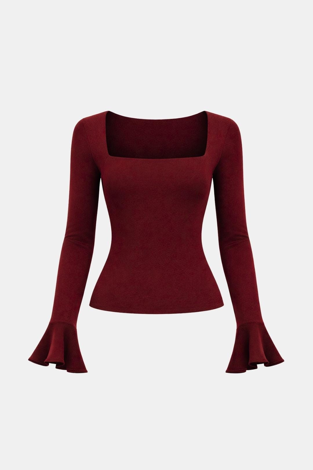 Thalassa – Square Neck Slit Flare Sleeve Tee